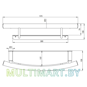 Держатель для полотенца Deante Vital NIV 041L (полированная сталь) картинка 4
